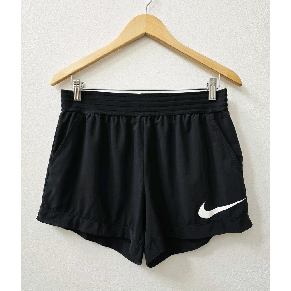 Nike Running Shorts Women's Size Medium Unlined 4.5" Black /White